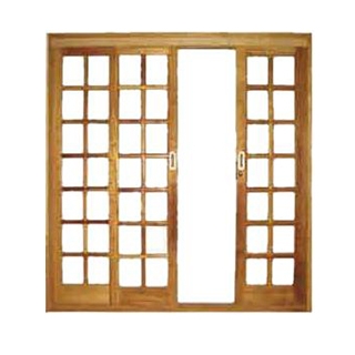 Porta de Correr Quadriculada Reta (4fls) Madeiras São Roque Assoalho de Madeira São Roque Madeiras Sorocaba Vigas Sorocaba Portas de Madeiras